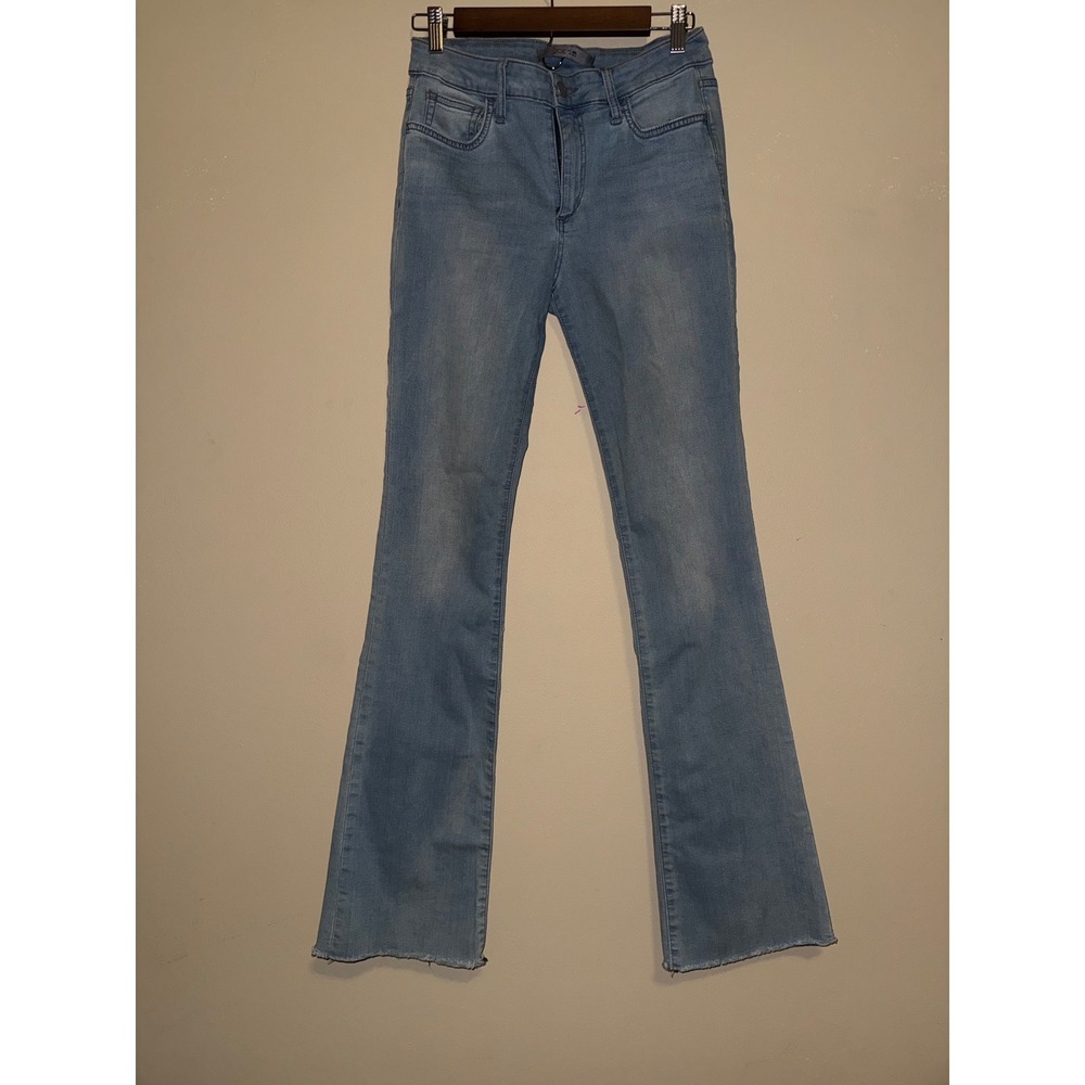 Joes Jeans Womens Size 27 Light Wash High Rise Raw Hem Bootcut Denim Blue